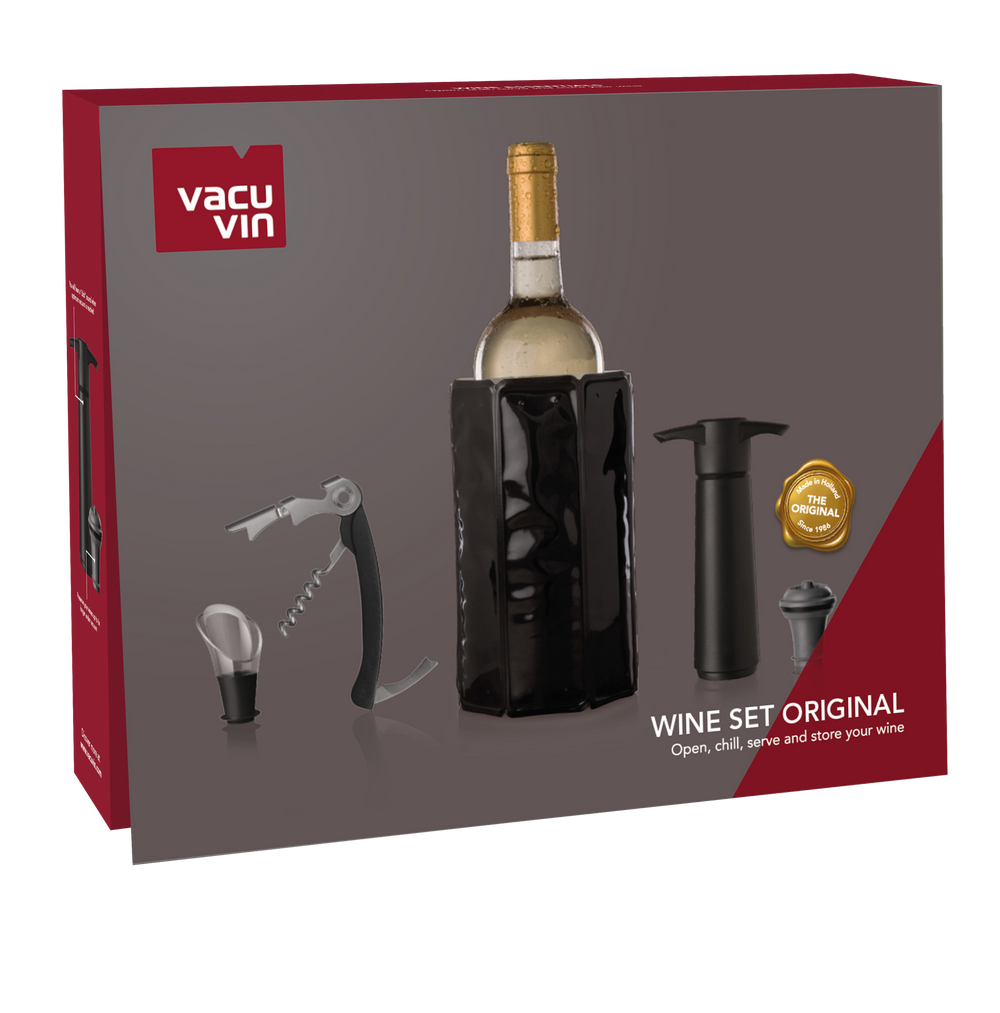 Vacu Vin Service à Vin Original - Noir - Coffret 5 pièces