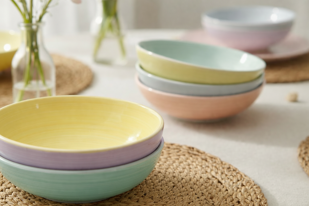 Cookinglife Diepe borden / Pastaborden Pastel Harmony Ø 23 cm - 6 Stuks