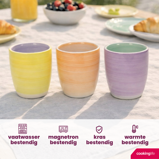Cookinglife Koffiekopjes / Senseokopjes Pastel Harmony 180 ml - 6 Stuks