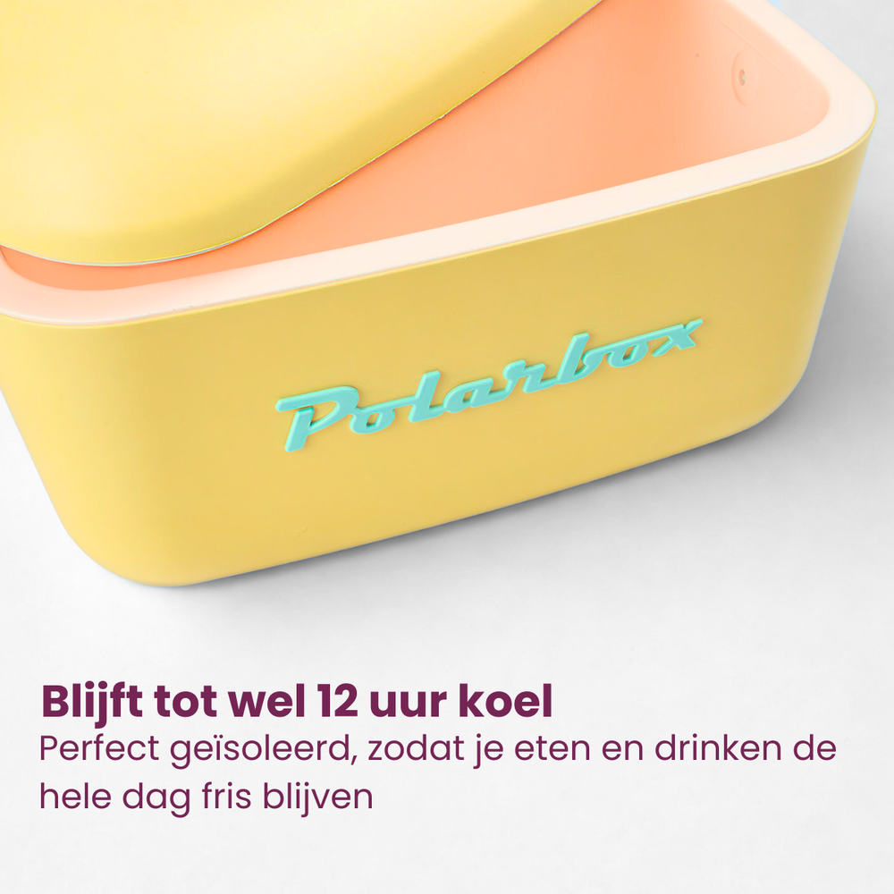 Polarbox Koelbox met Schouderband - Geel Cyaan - 20 Liter