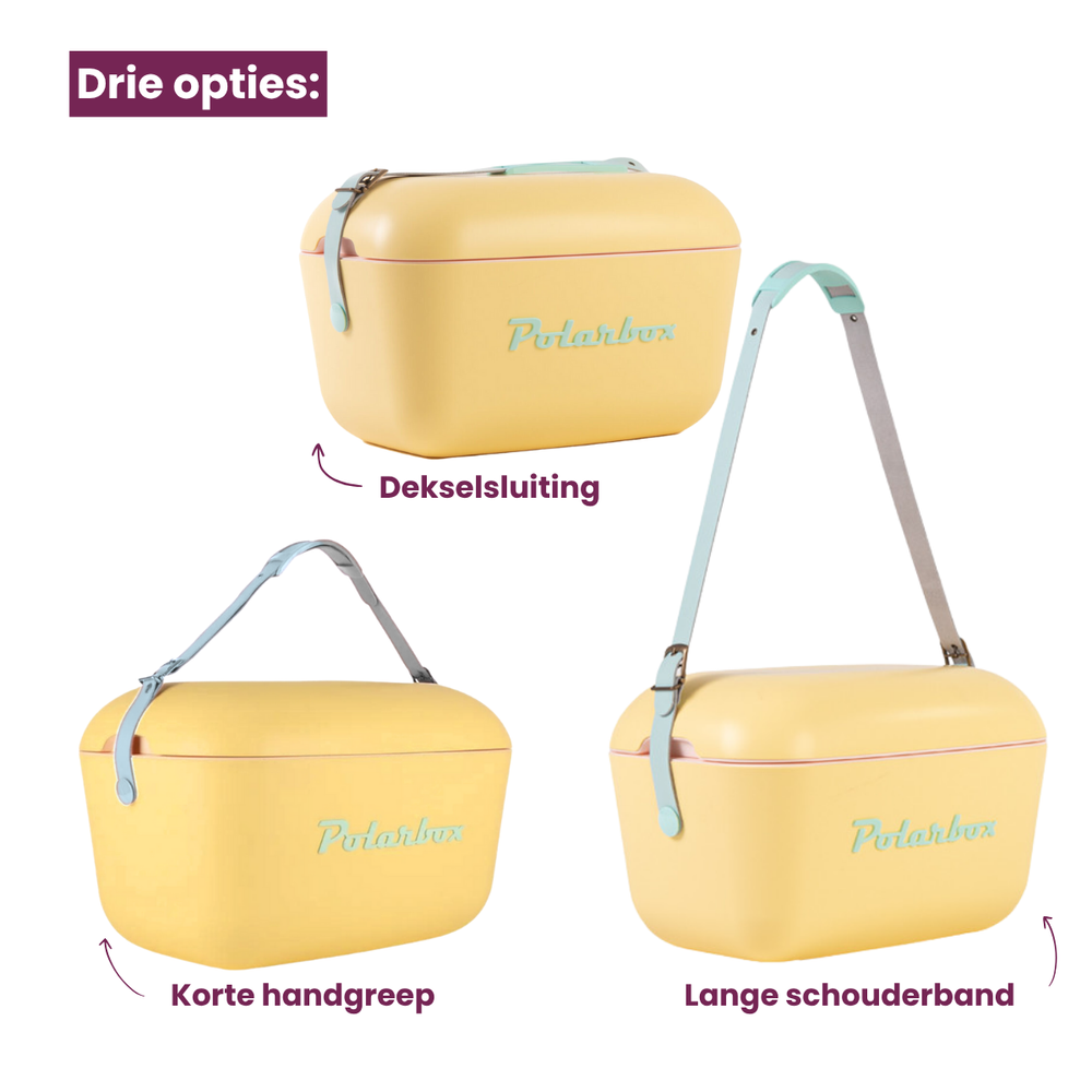 Polarbox Koelbox met Schouderband - Geel Cyaan - 20 Liter