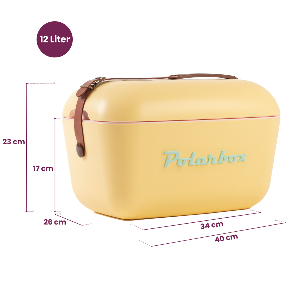 Polarbox Koelbox met Schouderband - Geel Cyaan - 12L