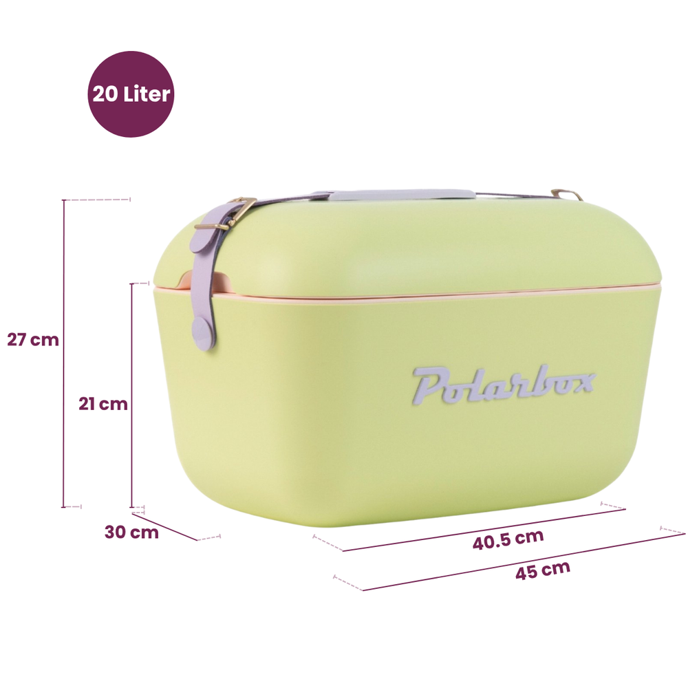 Polarbox Koelbox met Schouderband - Lime Lilac - 20 Liter