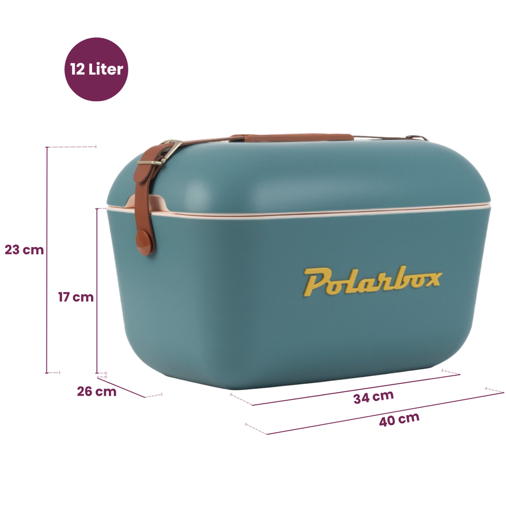 Polarbox Koelbox met Schouderband - Marineblauw Mustard - 12 Liter