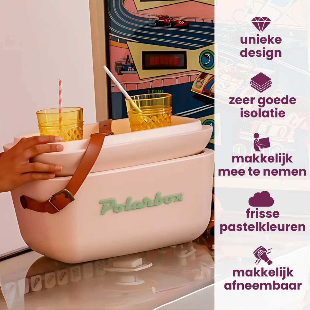 Polarbox Koelbox met Schouderband - Nude Olive Green - 20 Liter