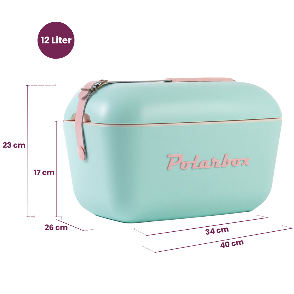 Polarbox Koelbox met Schouderband - Pastelgroen - 12 liter