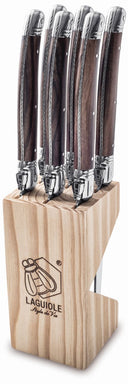 Laguiole Style de Vie Steakmessen Premium Line Dark Wood - 6 stuks