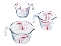 Ensemble de tasses à mesurer Pyrex Classic Prepware (250 ml, 500 ml et 1 litre) - 3 pièces