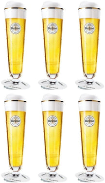 Warsteiner Bierglazen op Voet - 400 ml - 6 stuks