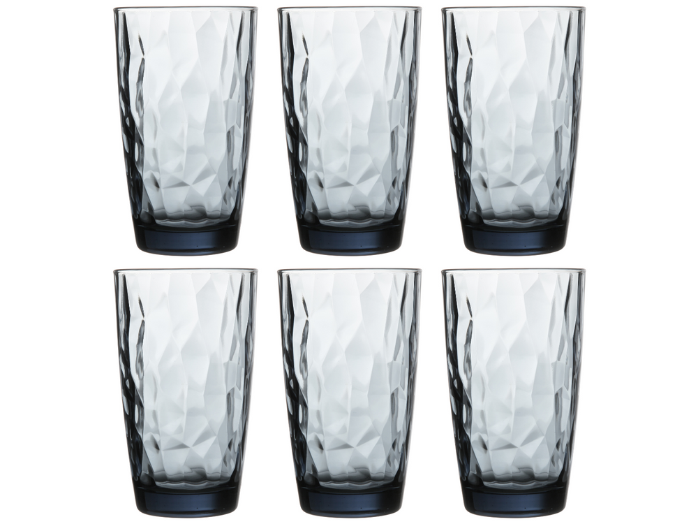 Verres à long drink Bormioli Rocco Diamond Bleu 470 ml - 6 pièces