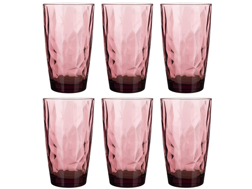 Verres à long drink Bormioli Rocco Diamond Violet 470 ml - Lot de 6