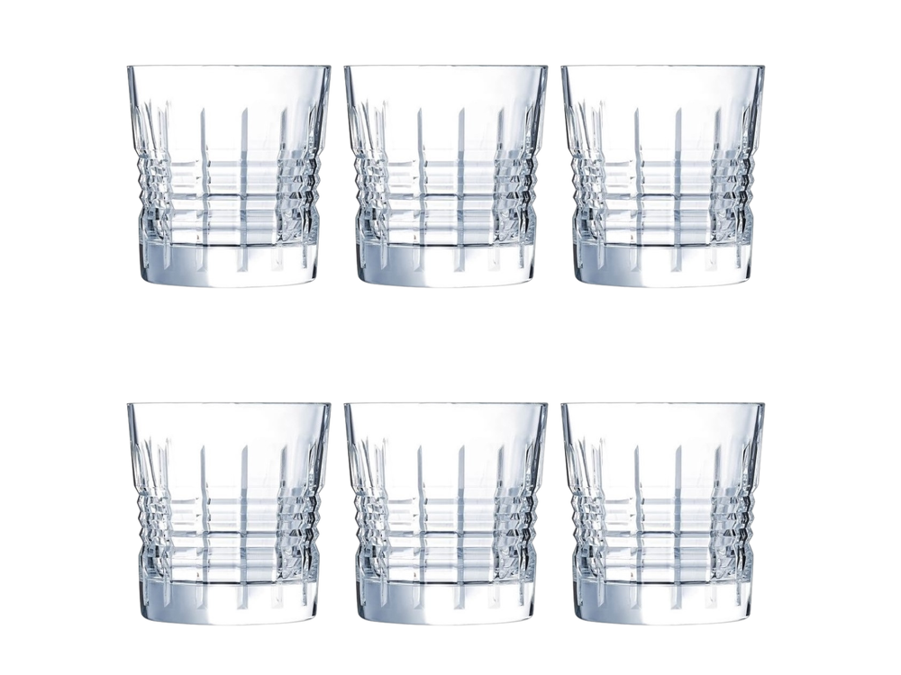 Cristal d'Arques Verres à Cocktail / Verres à Whisky / Verres à Eau Rendez-Vous - 320 ml - 6 pièces