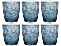 Verres à Eau Bormioli Rocco Diamond - Bleu - 390 ml - 6 pièces