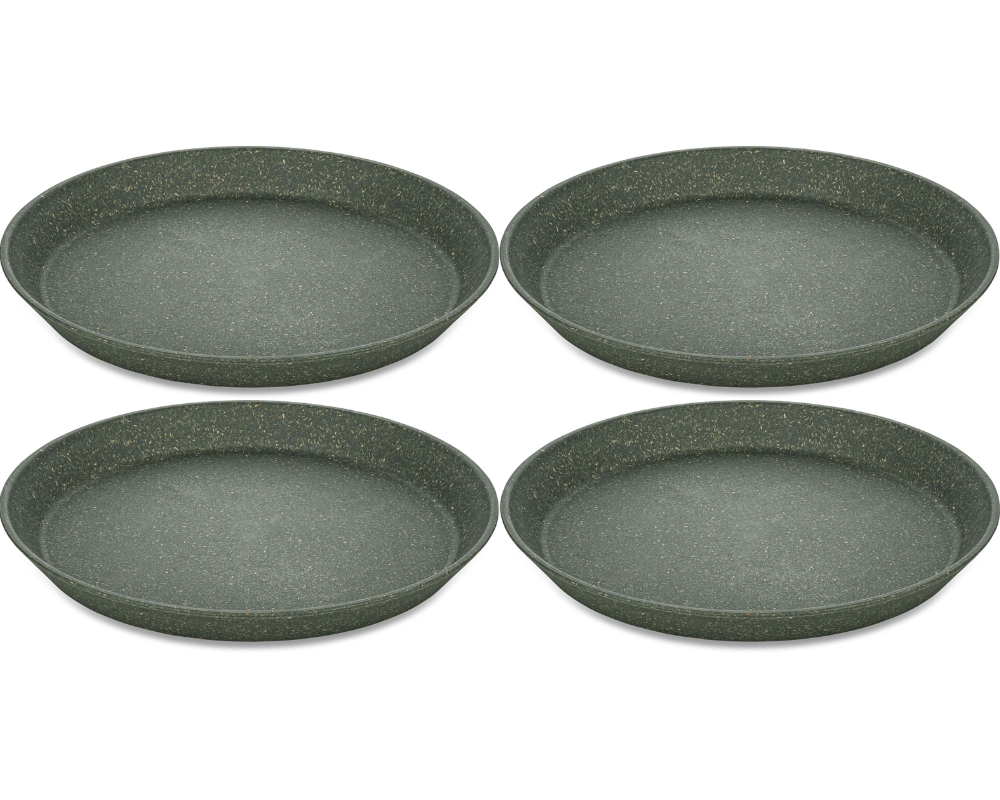 Koziol Assiettes Petit Déjeuner Connect Gris ø 21 cm - 4 Pièces