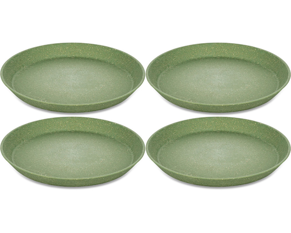 Assiettes à petit-déjeuner Koziol Connect Vert ø 21 cm - 4 pièces