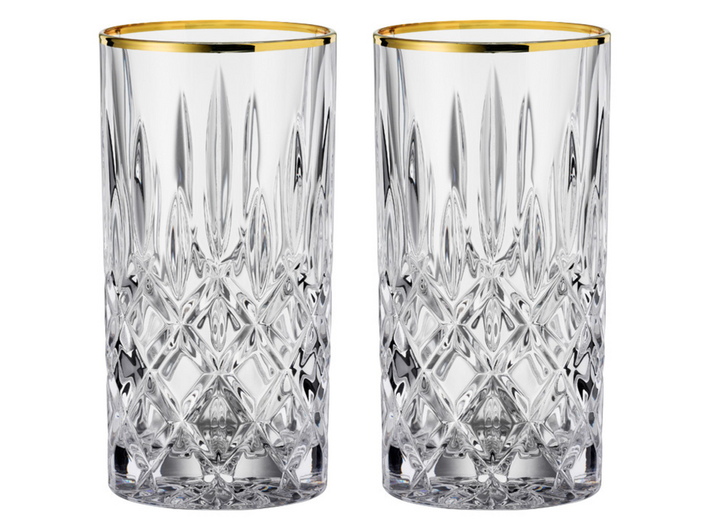 Nachtmann Verres à Long Drink Noblesse Or - 375 ml - 2 pièces