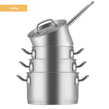 Sola Pannenset Profiline Deluxe - RVS - Kookpan ø 16, 18, 20 cm & Steelpan ø 16 cm - Inductie geschikt - 4 Delig
