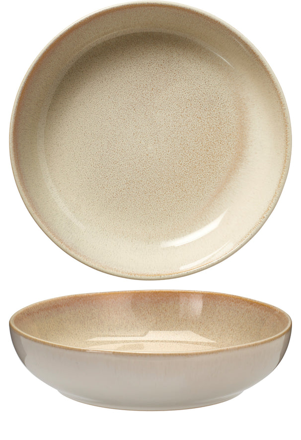 Cookinglife Diepe Borden / Pastaborden Serene Sand Ø 23 cm - Aardewerk - 4 stuks