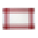 KOOK Theedoek Streep Rood 60 x 60 cm