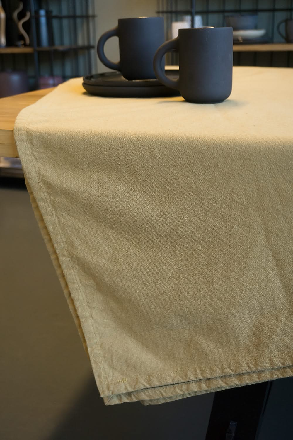 Nappe de table KOOK Washed Moutarde - 140 x 230 cm