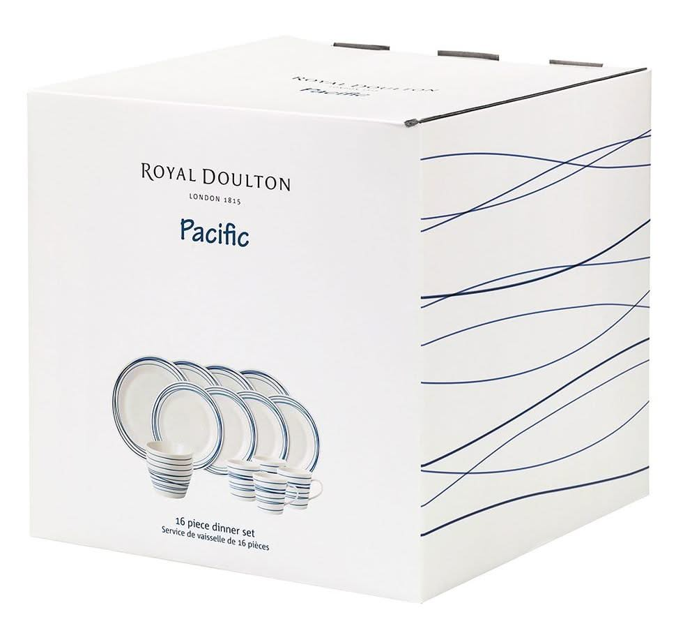 Royal Doulton Service de Vaisselle Pacific Lines - 16 pièces / 4 personnes