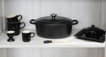 Le Creuset Mini Peper- en Zoutset - Mat Zwart - 12 cm