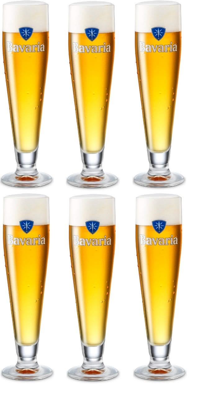 Verre à Bière Bavière sur Pied - 250 ml - 6 pièces