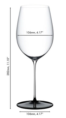 Riedel Wijnglazenset Fatto A Mano Black Tie - Bordeaux Grand Cru, Burgundy Grand Cru, Riesling & Oaked Chardonnay - 4 stuks