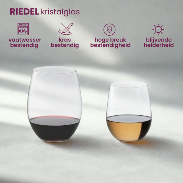 Riedel Witte Wijnglazen O Wine - Viognier / Chardonnay - 320 ml - Pay 6 Get 8