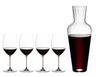 Riedel Wijnglazenset - Rode Wijnglazen - Veritas -  Cabernet / Merlot + Wine Friendly Decanter