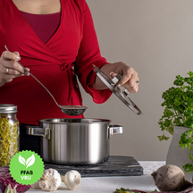 Sola Pannenset Ruby - RVS - Kookpan ø 16, 18, 20, 24 cm & Steelpan ø 16 cm - Inductie geschikt - 5 Delig