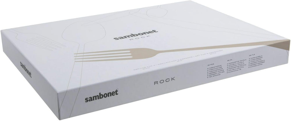 Sambonet Ménagère Rock - Acier Inox - 36 pièces / 6 personnes