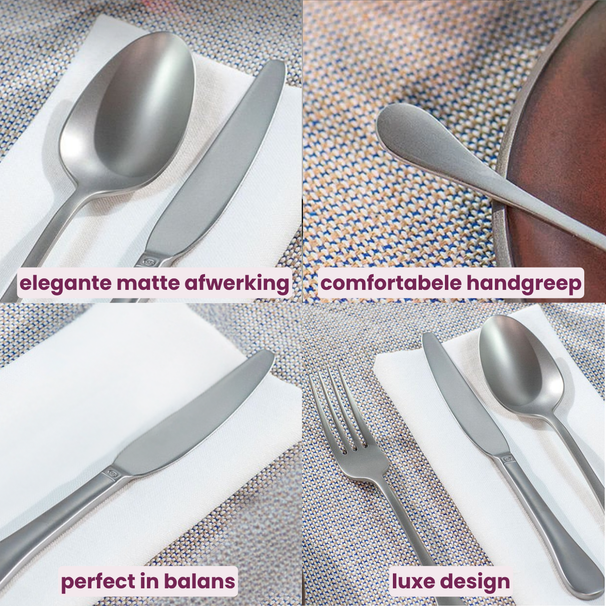 Sambonet Bestekset Bloom - Antique RVS - Monoblock - 36 delig / 6 personen
