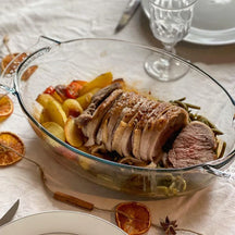 Sareva Ovenschaal met deksel - Hittebestendig glas - Ovaal - 28 x 19 cm / 4 liter