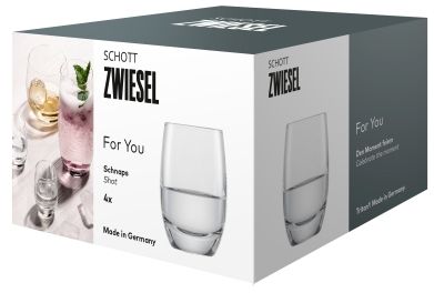 Schott Zwiesel Shotglazen - For You - 75 ml - 4 stuks