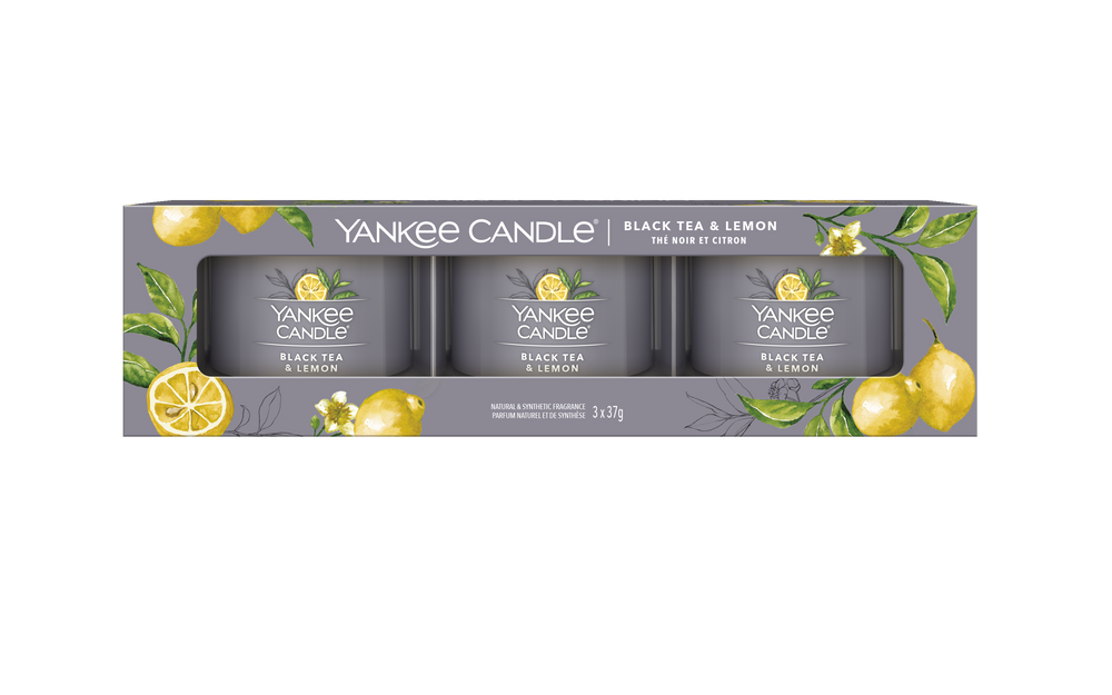 Yankee Candle Giftset Black Tea & Lemon - 3 Stuks