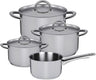 Sola Pannenset Blizz - 4 delige set - RVS - Kookpan ø 16 cm / 18 / 20 cm - Steelpan ø 16 cm