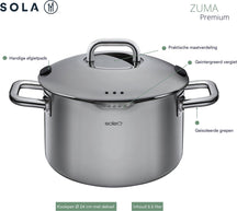 Sola Pannenset Zuma (Kookpan ø 16, 18, 20, 24 & Steelpan ø 16 cm) 5-delig