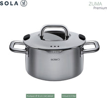 Sola Pannenset Zuma (Kookpan ø 16, 18, 20, 24 & Steelpan ø 16 cm) 5-delig