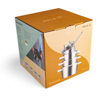 Sola Pannenset Diamond - RVS - Kookpan ø 16, 18, 20 cm & Steelpan ø 16 cm -  Inductie geschikt - 4 Delig