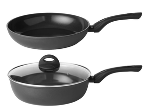 Sola Pannenset Stonehenge 2-Delig - Koekenpan ø 28 cm en Hapjespan Met Deksel ø 28 cm - keramische anti-aanbaklaag