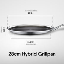 Stahl Cookware Pannenkoekenpan Grillpan Hybrid - 28 cm