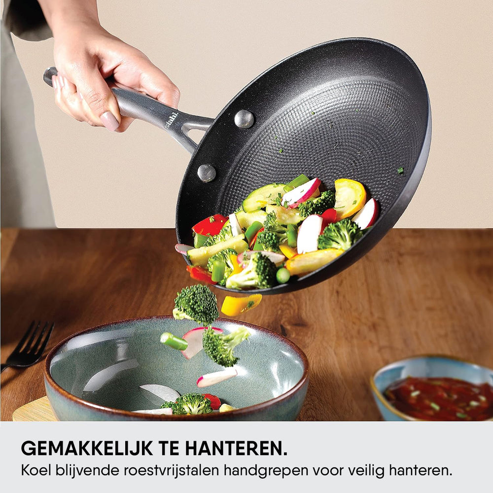 Stahl Cookware Koekenpan Gietijzer Lichtgewicht - 24 cm - Ook inductie geschikt