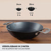 Stahl Cookware Poêle wok Fonte Légère - 24 cm - Convient également à l'induction