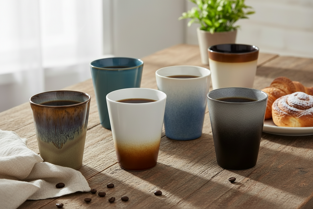 Studio Tavola Koffieset - Koffiekopjes & Cappuccinokopjes - Storm - 12 stuks