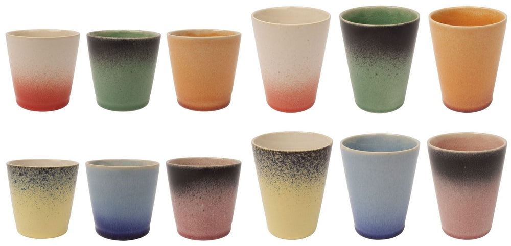 Studio Tavola Koffieset - Koffiekopjes & Cappuccinokopjes - Fire - 12 stuks