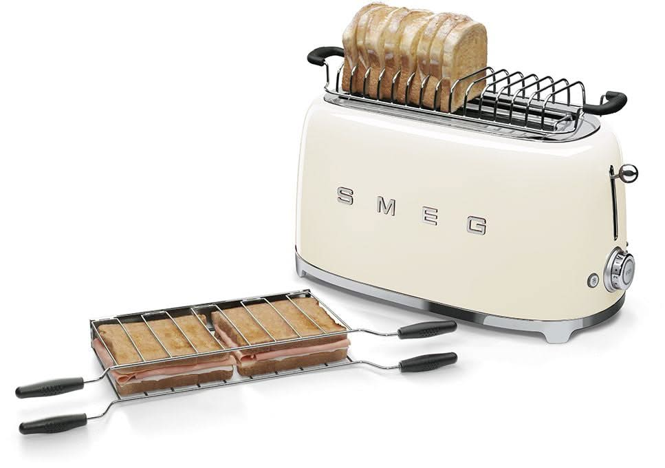 SMEG Broodrooster XL - 2 lange sleuven - creme - TSF02CREU