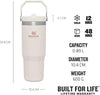 Tasse Thermos Stanley The IceFlow Flip Straw - Quartz Rose - 890 ml