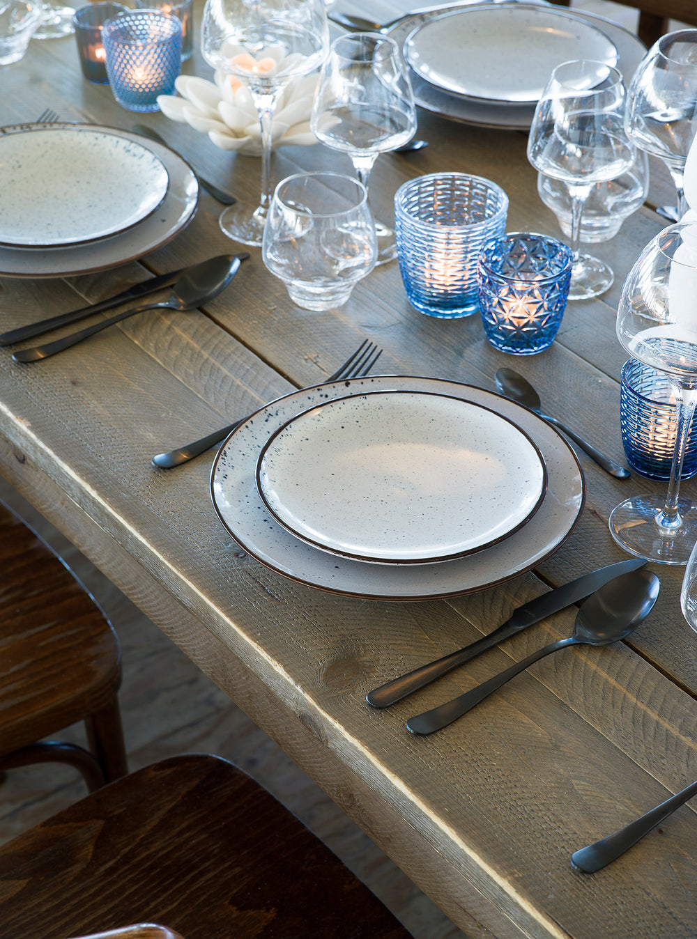 Cosy & Trendy Diepe Borden / Pastaborden Tessa Blue - ø 18 cm - 6 Stuks