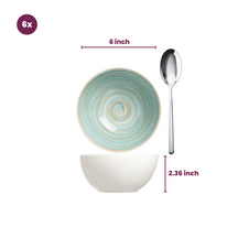 Cosy & Trendy Soepkommen Turbolino Blauw ø 15 cm - 6 stuks / 500 ml - 6 stuks